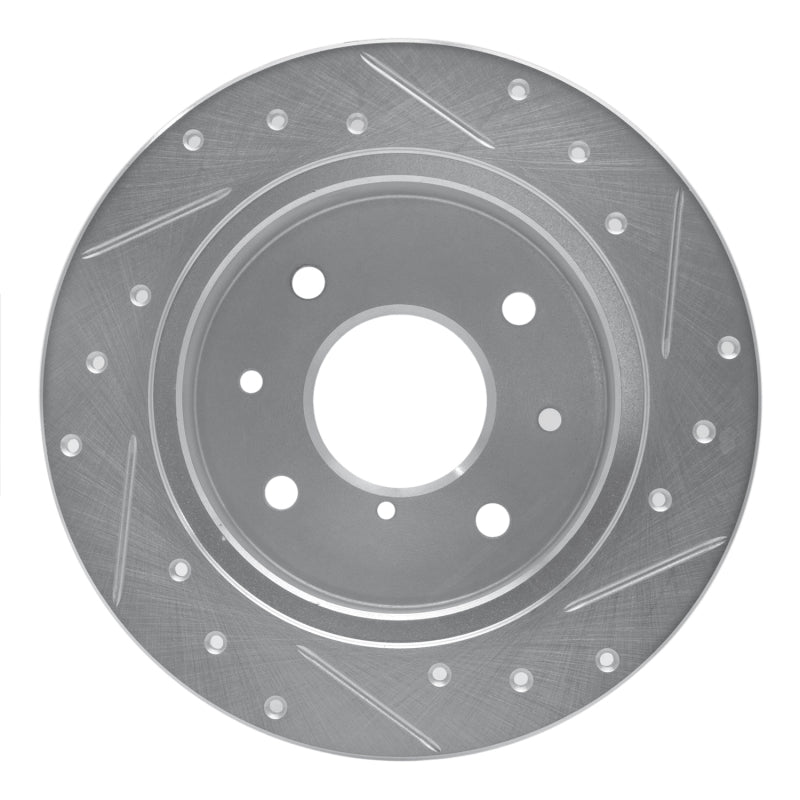 DFC 86-88 Mazda RX-7 Rear Left Drilled & Slotted Silver Brake Rotor