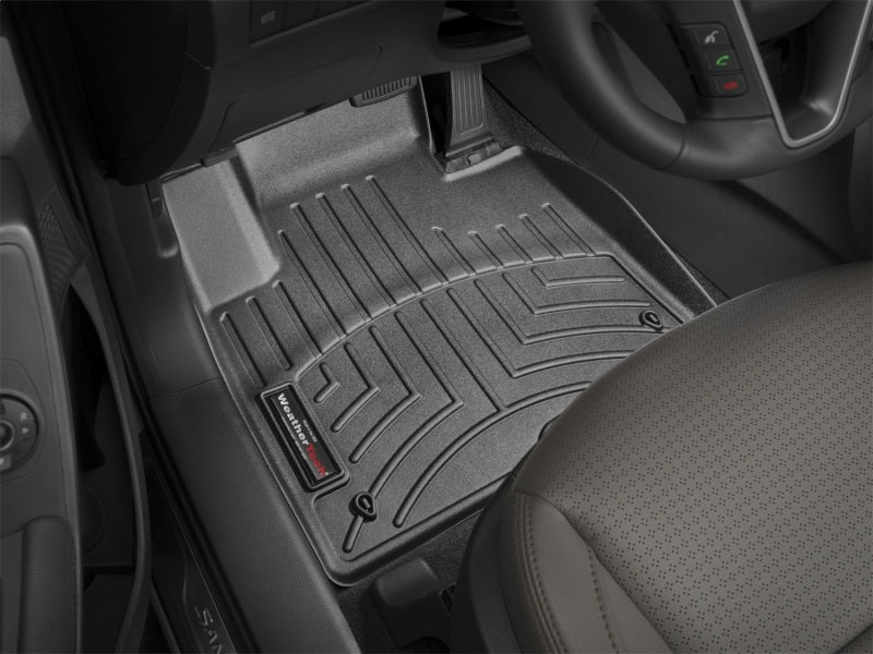 WeatherTech 13+ Hyundai Santa Fe Front FloorLiner - Black