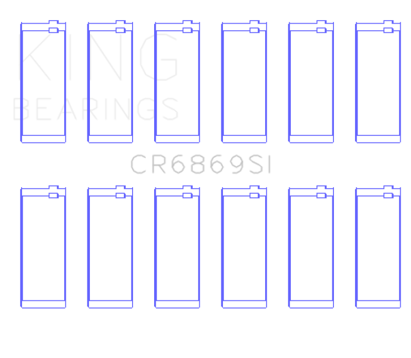 King Engine Bearings Jeep AMC 232CI/242CI/248CI I6 (Size .030) Connecting Rod Bearing Set
