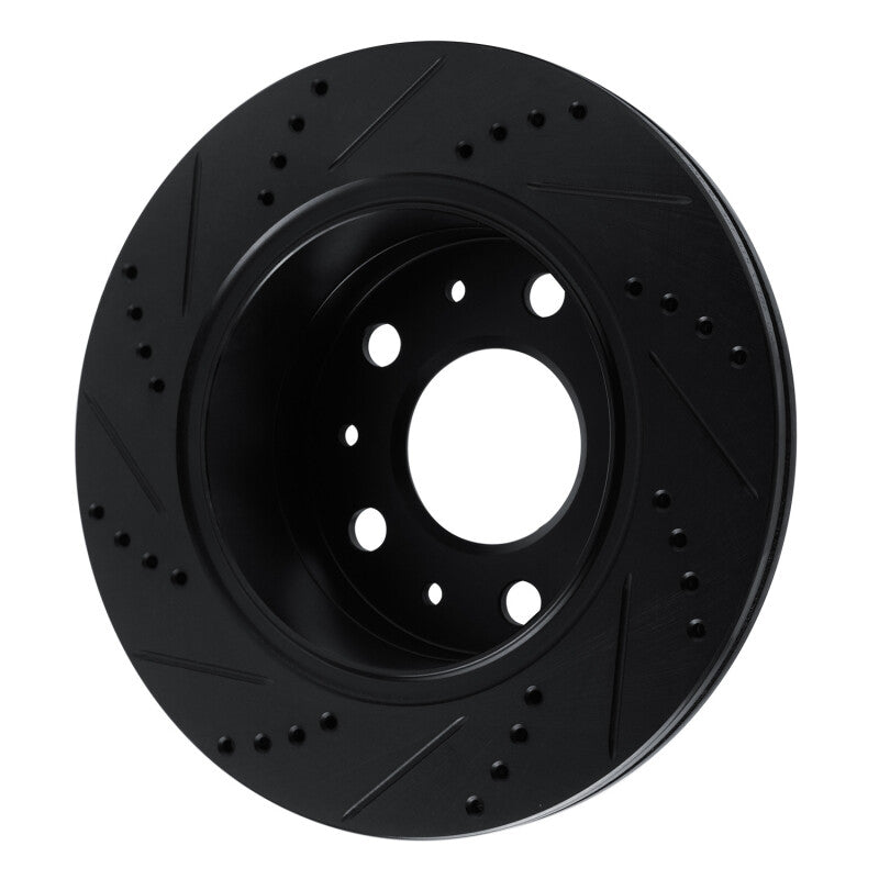 R1 14-21 Ram Promaster 2500 Rear Right Drilled & Slotted Black Brake Rotor