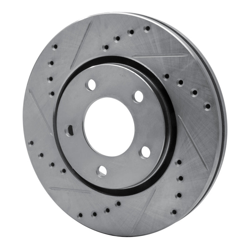 DFC 01-07 Chrysler Voyager Front Left Drilled & Slotted Silver Brake Rotor