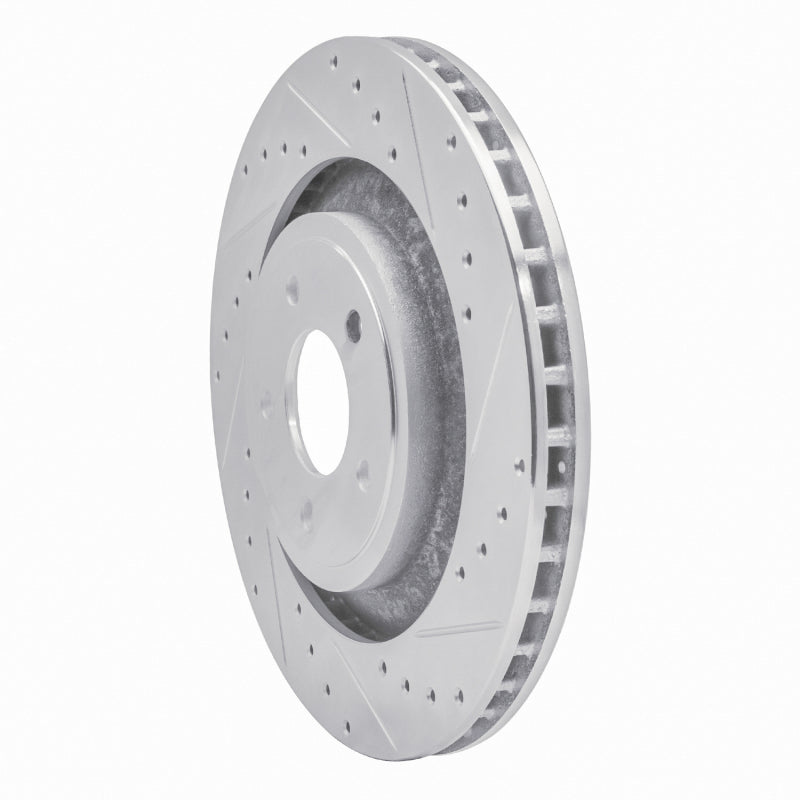 R1 08-14 Chrysler 200 Front Right Drilled & Slotted Silver Brake Rotor