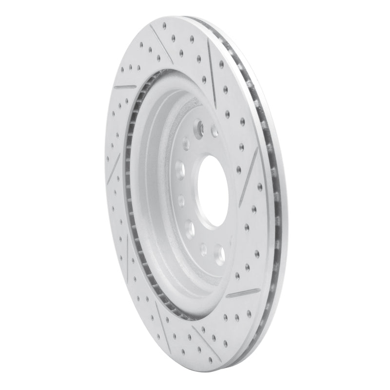 R1 19-25 Ram 1500 Rear Left Drilled & Slotted Geo-Carbon Rotor