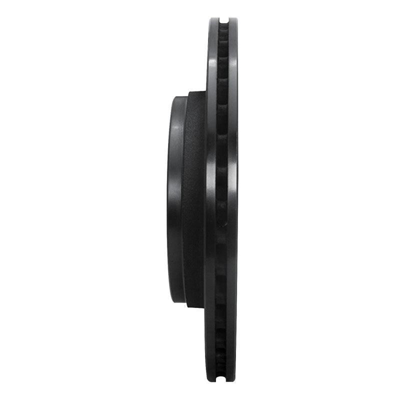 R1 85-91 Audi 200 Quattro Rear Right Drilled & Slotted Black Brake Rotor