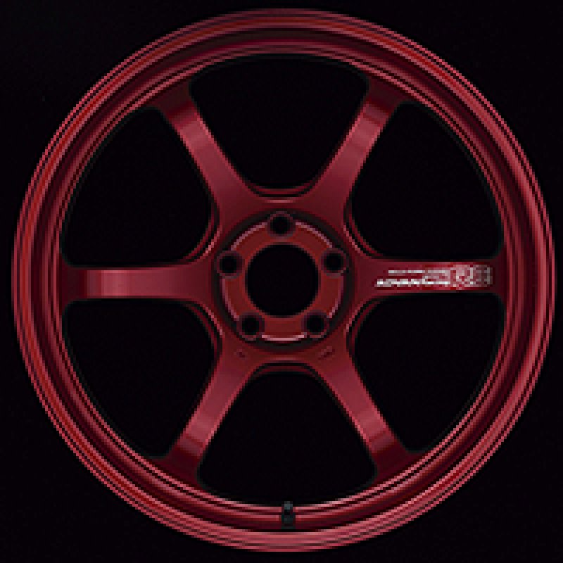 Advan R6 18x12.0 +25 5x114.3 Racing Candy Red Wheel
