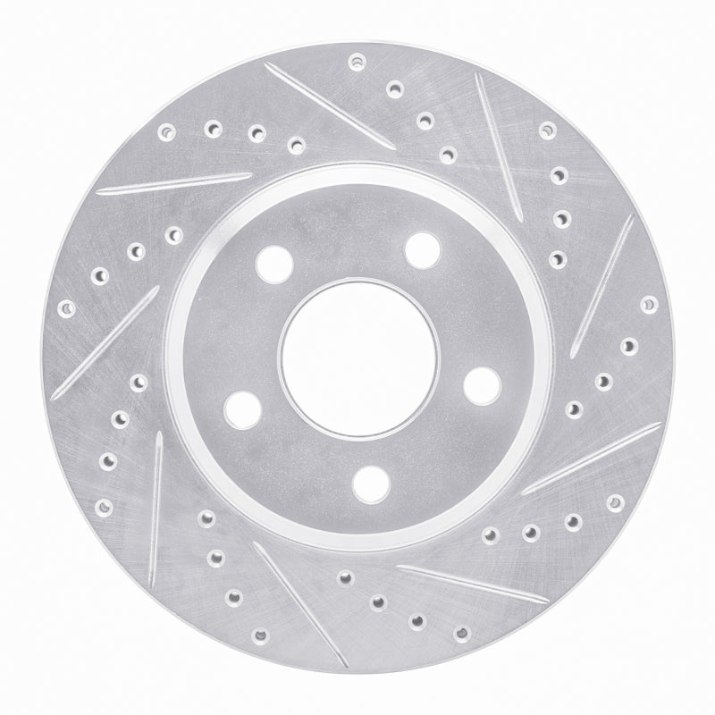 R1 05-05 Buick Park Avenue Front Right Drilled & Slotted Silver Brake Rotor