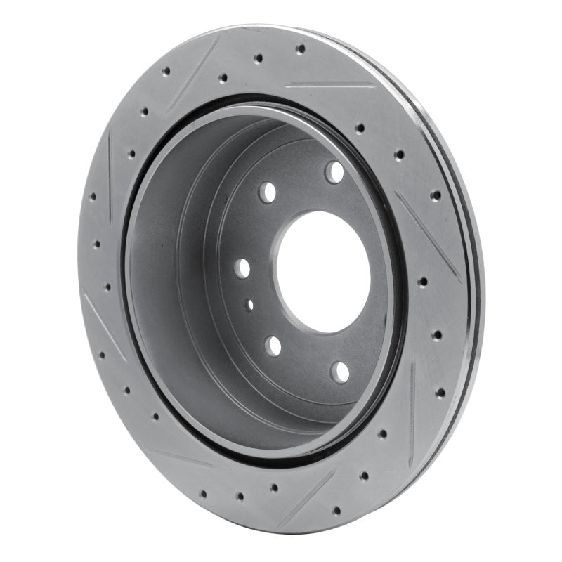 R1 04-11 Ford F-150 RWD Rear Right Drilled & Slotted Silver Brake Rotor