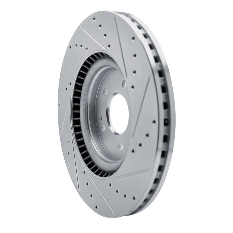R1 21-26 Hyundai SONATA Front Left Drilled & Slotted Silver Brake Rotor