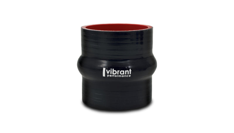Vibrant 4 Ply Reinforced Silicone Hump Hose Connector - 4.5in I.D. x 3in long (BLACK)