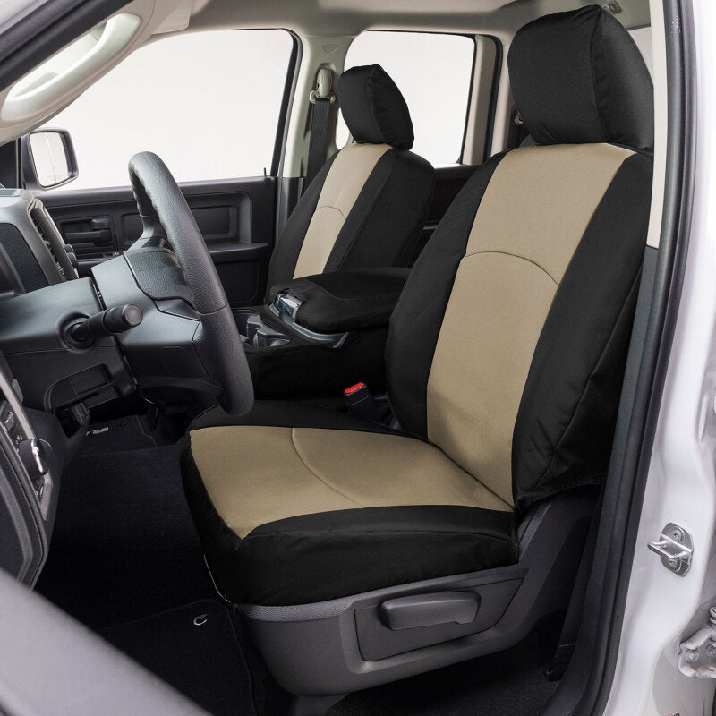 Covercraft 21-24 Dodge Durango Endura PrecisionFit Custom Front Row Seat Covers - Tan/Black