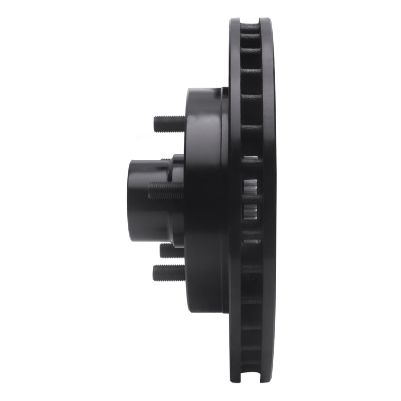R1 1992-2002 Chevrolet Tahoe Front Right Drilled & Slotted Black Brake Rotor