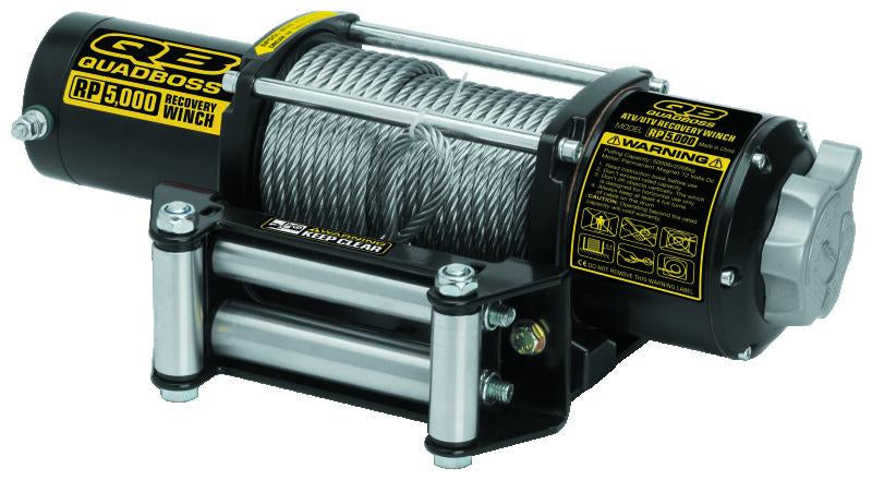 QuadBoss Winch Kit - 50ft Cable - 3.8hp - Roller Fairlead - Wireless Remote - 5000lb