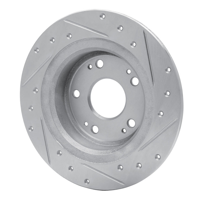R1 05-22 Acura ILX Rear Left Drilled & Slotted Silver Brake Rotor