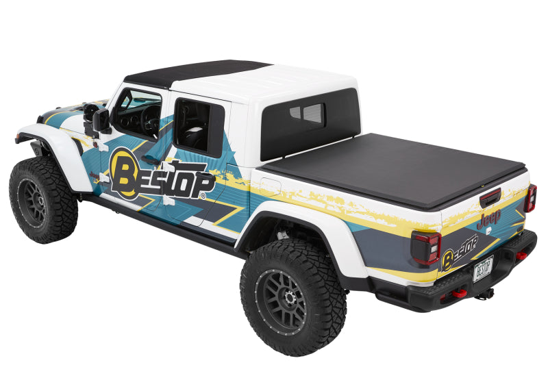 Bestop Roll Soft Tonneau - 20-26 Jeep Gladiator For 5 Ft. Bed Ez (Premium Black Twill)