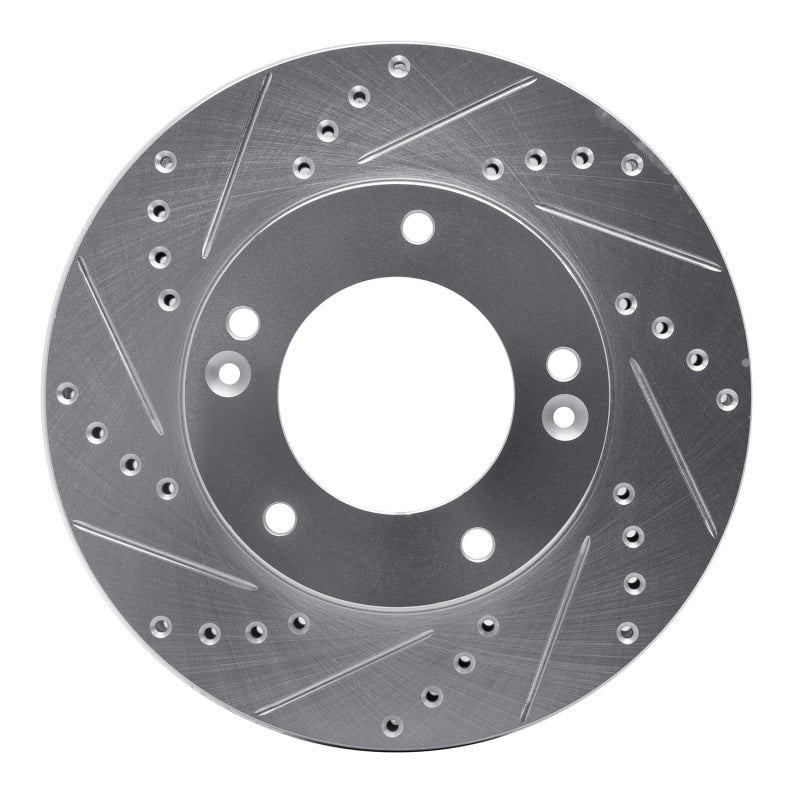 DFC 03-06 Kia Sorento Front Left Drilled & Slotted Silver Brake Rotor