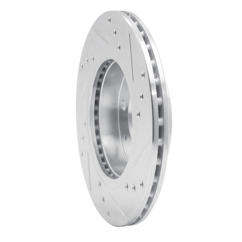 R1 86-17 Nissan NX Front Left Drilled & Slotted Silver Brake Rotor