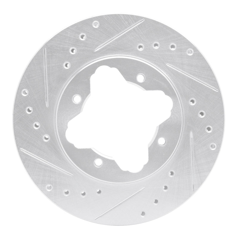DFC 90-97 Acura CL Front Left Drilled & Slotted Silver Brake Rotor