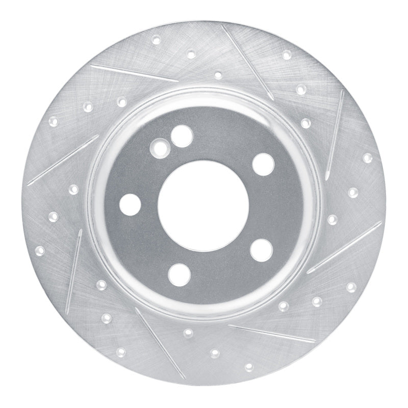 R1 15-21 Mercedes-Benz C200 (Mexico) Rear Right Drilled & Slotted Silver Brake Rotor