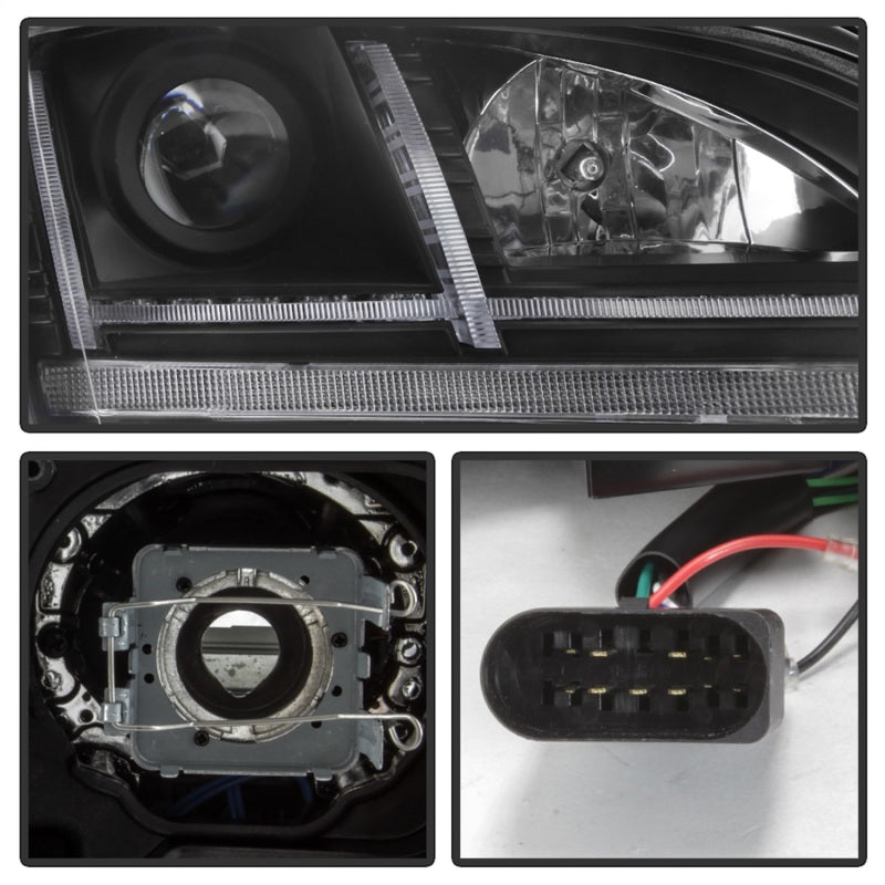Spyder 08-15 Audi TT HID Xenon Projector Headlights w/Seq Turn Signal - Blk (PRO-YD-ATT08-HID-BK)