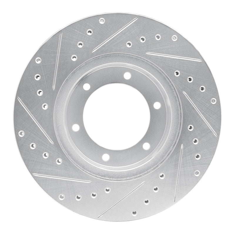 DFC 91-98 Toyota T100 Front Right Drilled & Slotted Silver Brake Rotor