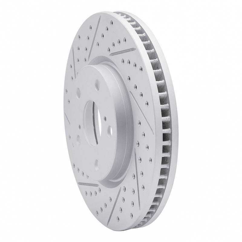 R1 06-15 Lexus IS250 Left Front Drilled & Slotted Geo-Carbon Rotor