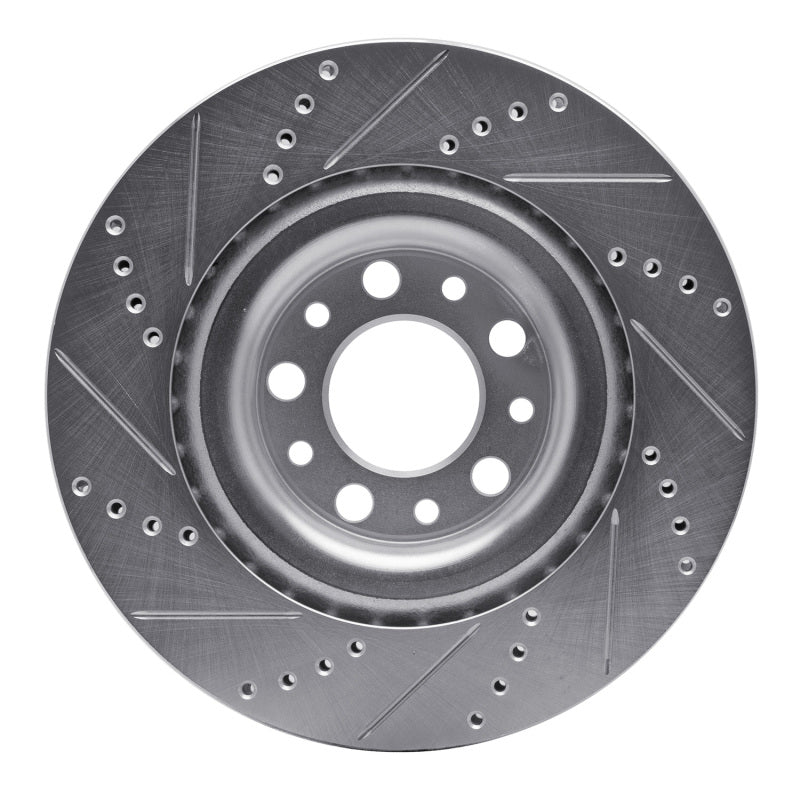 DFC 17-25 Alfa Romeo STELVIO Rear Right Drilled & Slotted Silver Brake Rotor