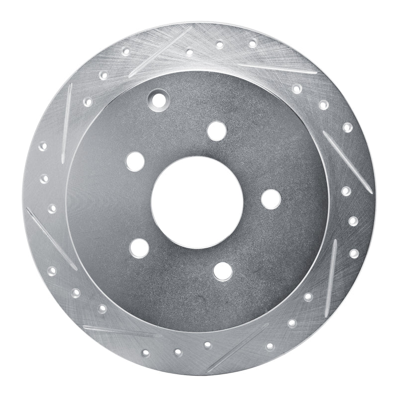 R1 01-07 Buick Rendezvous Rear Left Drilled & Slotted Silver Brake Rotor