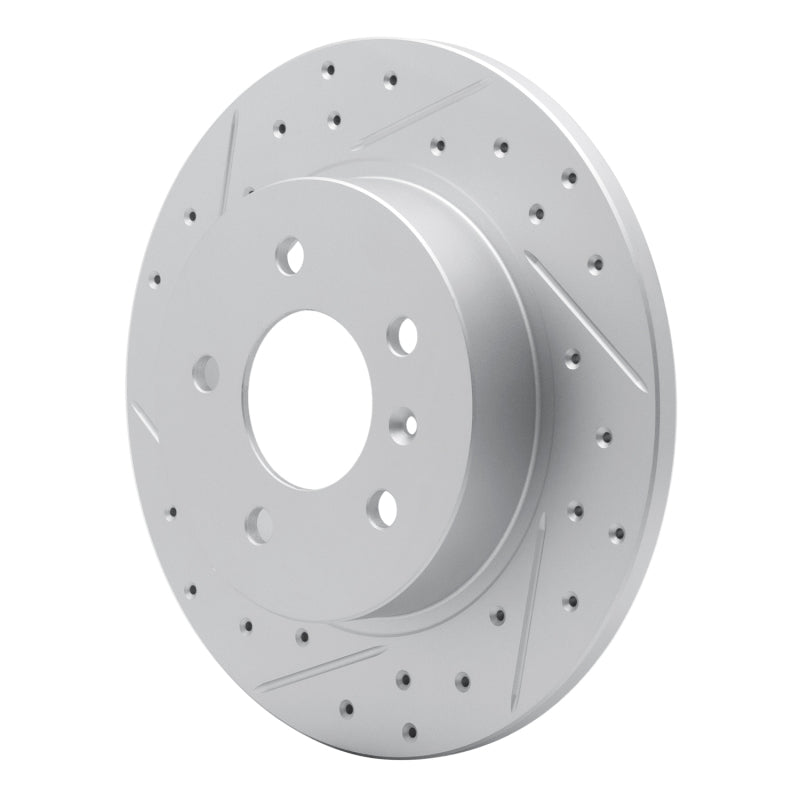 R1 06-11 Buick Lucerne Rear Left Drilled & Slotted Geo-Carbon Rotor