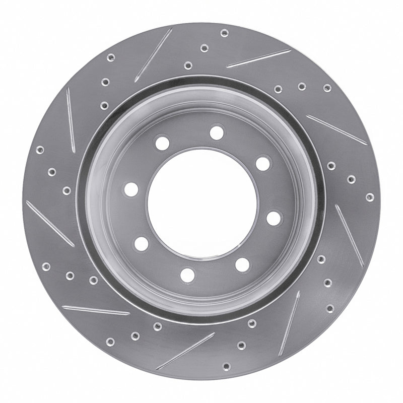 DFC 11-22 Ford F-350 Super Duty 4WD Rear Right Drilled & Slotted Silver Brake Rotor