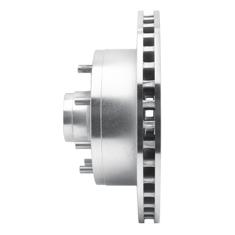 R1 78-97 Dodge B200 / B200 Van / B250 Front Right Drilled & Slotted Silver Brake Rotor