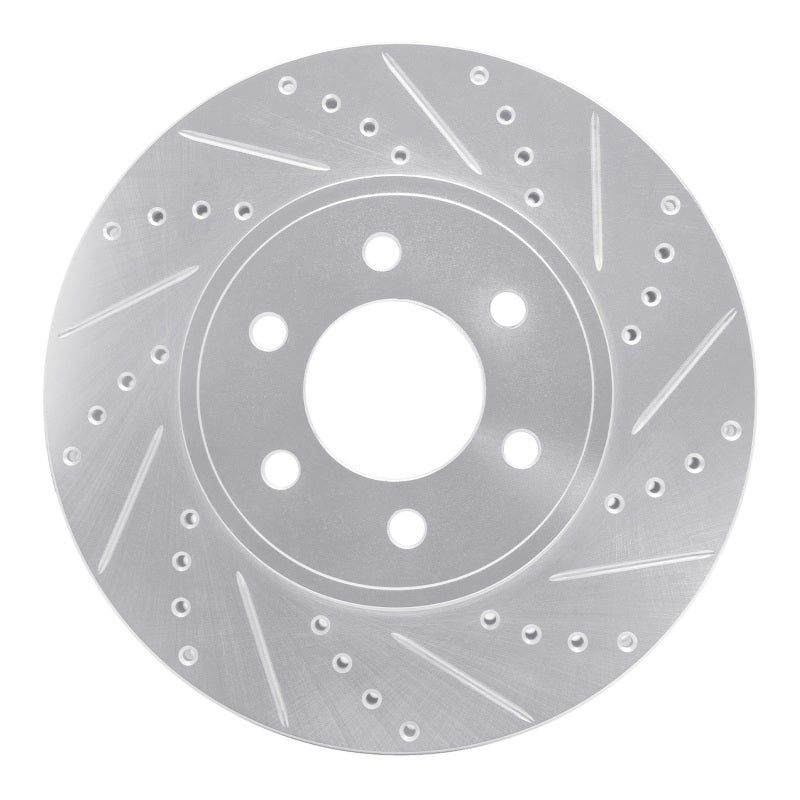 DFC 03-03 Dodge Durango Front Right Drilled & Slotted Silver Brake Rotor
