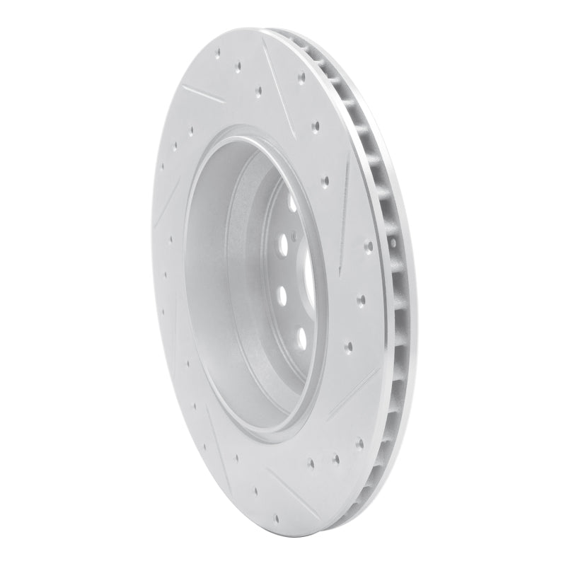 DFC 07-17 Lexus LS460 Left Rear Drilled & Slotted Silver Brake Rotor