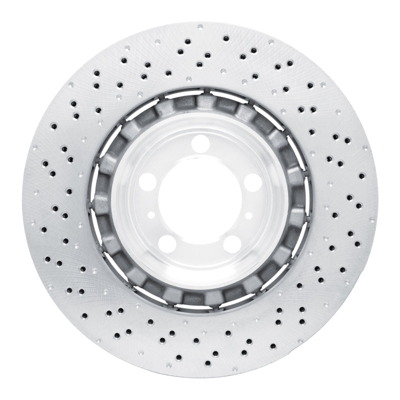 R1 13-19 Porsche 911 Right Rear Drilled Carbon Alloy GeoMET Rotor