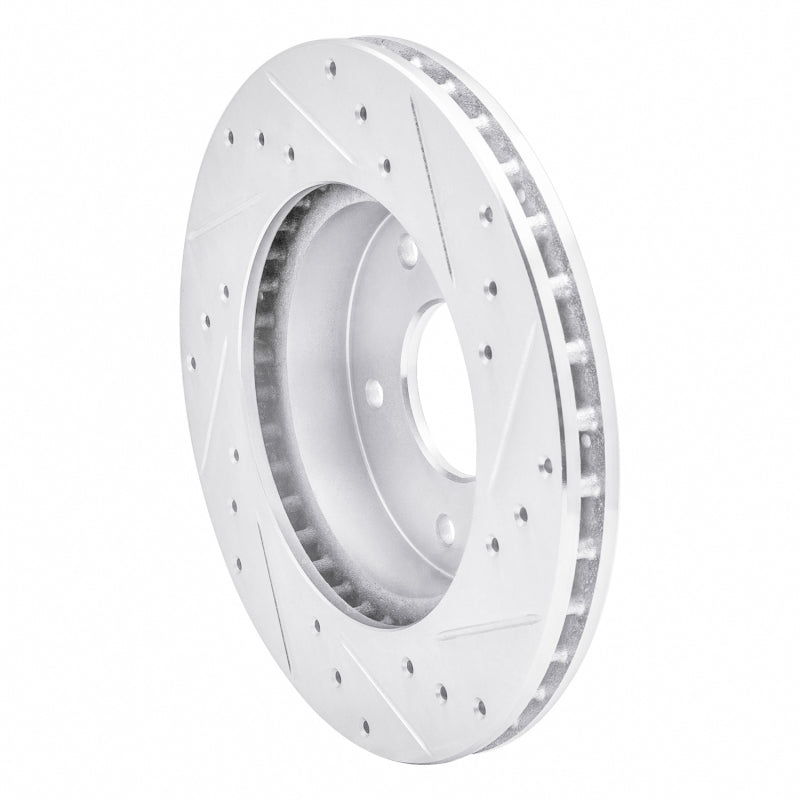 R1 78-81 Pontiac Firebird Rear Left Drilled & Slotted Silver Brake Rotor