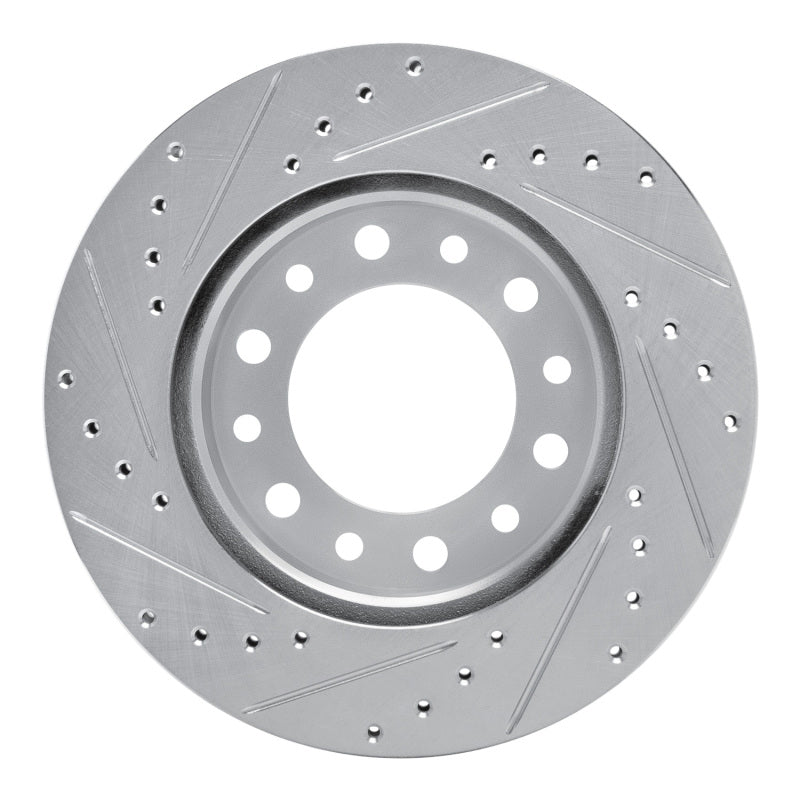 R1 76-89 Toyota Land Cruiser Front Right Drilled & Slotted Black Brake Rotor