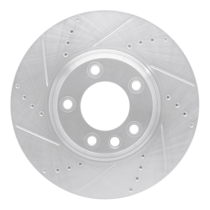 DFC 03-15 Audi Q7 Right Front Drilled & Slotted Silver Brake Rotor