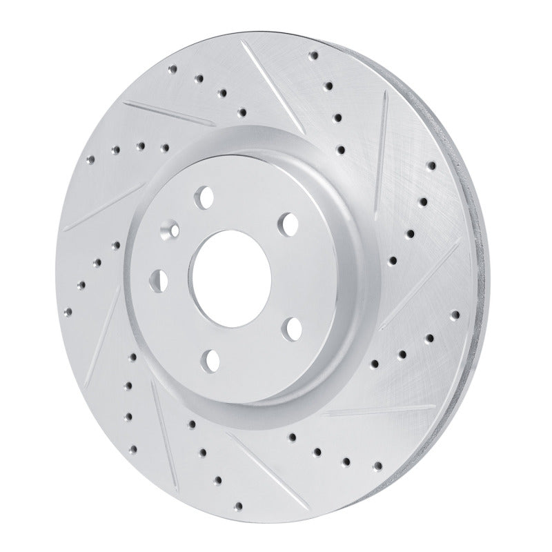 DFC 13-19 Buick Regal Front Right Drilled & Slotted Silver Brake Rotor