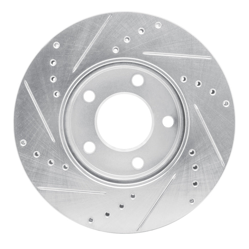 R1 01-07 Ford Escape Front Right Drilled & Slotted Silver Brake Rotor