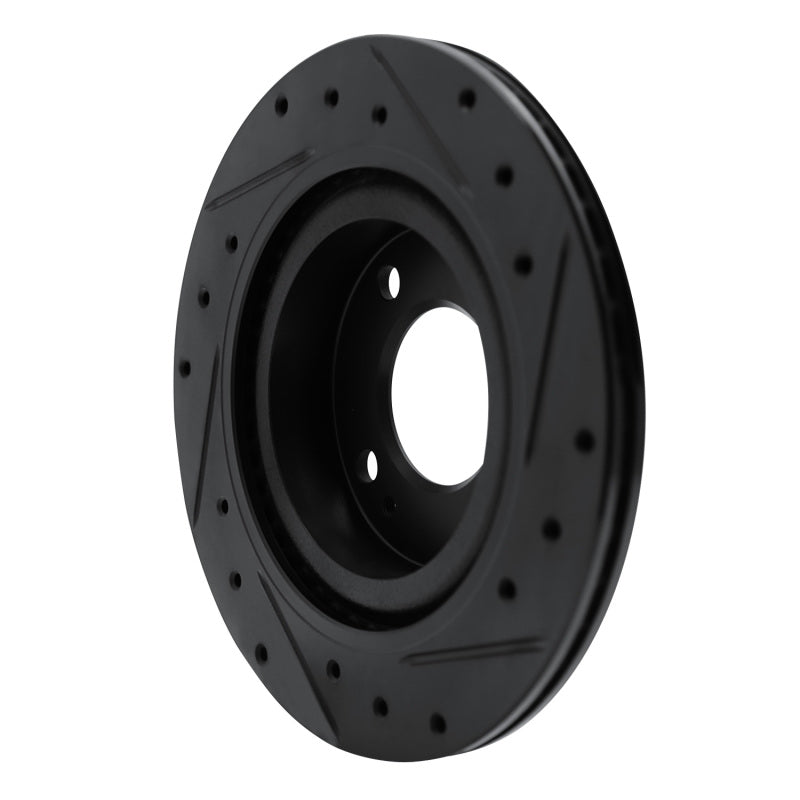 R1 16-25 Dodge Attitude (Mexico) Front Left Drilled & Slotted Black Brake Rotor