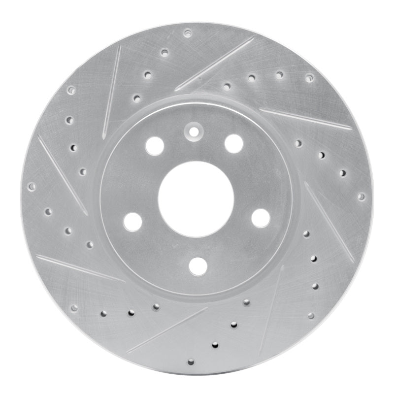 R1 10-25 Buick ALLURE Front Left Drilled & Slotted Silver Brake Rotor