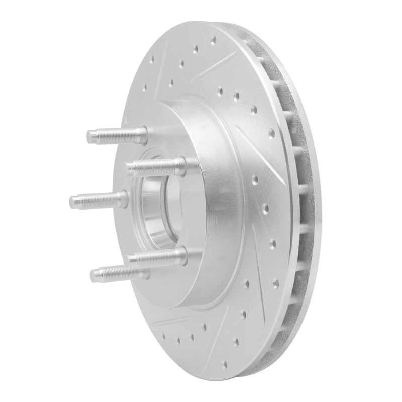 R1 95-97 Ford Ranger (USA/Canada) Front Left Drilled & Slotted Silver Brake Rotor