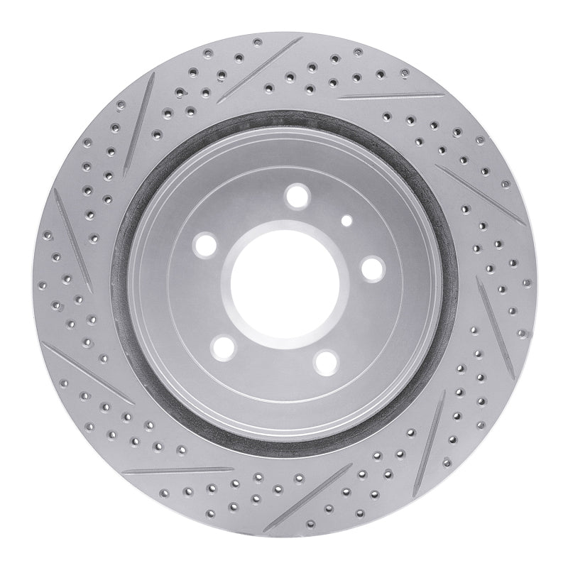 R1 05-11 Cadillac Cts Rear Right Drilled & Slotted Geo-Carbon Rotor