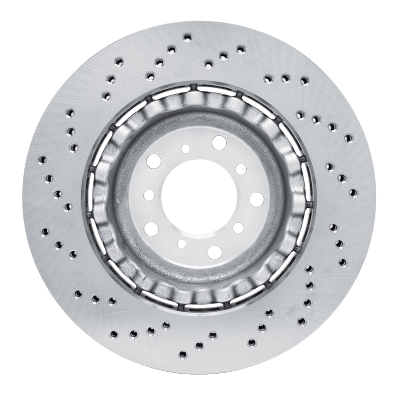 R1 06-08 BMW M3 Right Front Drilled Carbon Alloy GeoMET Rotor