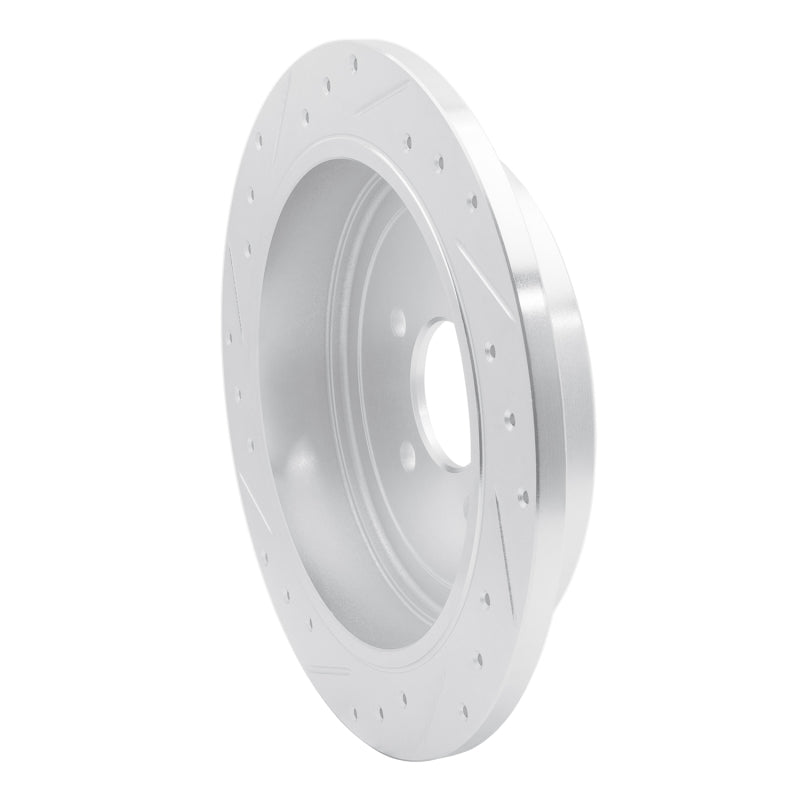 DFC 03-11 Lincoln Town Car Rear Right Drilled & Slotted Silver Brake Rotor