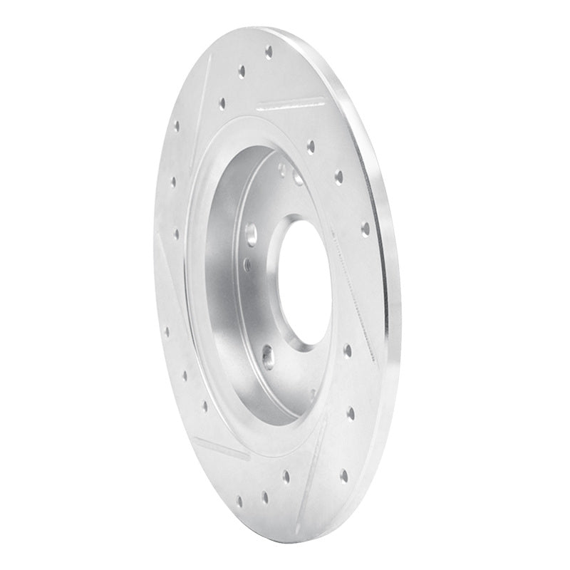 DFC 11-15 Honda CR-Z Rear Right Drilled & Slotted Silver Brake Rotor