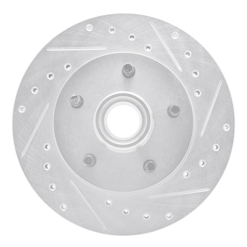 R1 95-97 Ford Ranger (USA/Canada) Front Right Drilled & Slotted Silver Brake Rotor