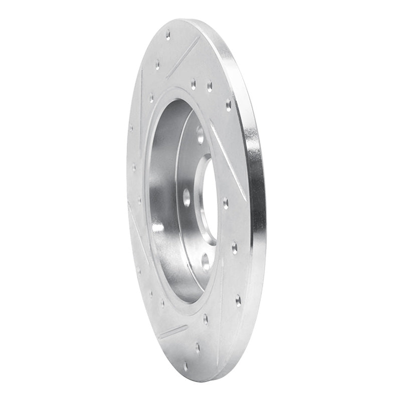 R1 00-09 Audi A4 (USA/Canada) Rear Right Drilled & Slotted Silver Brake Rotor