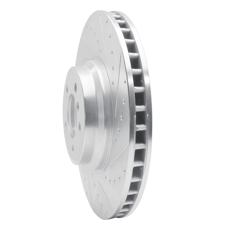 DFC 07-08 BMW Alpina B7 Front Right Drilled & Slotted Silver Brake Rotor