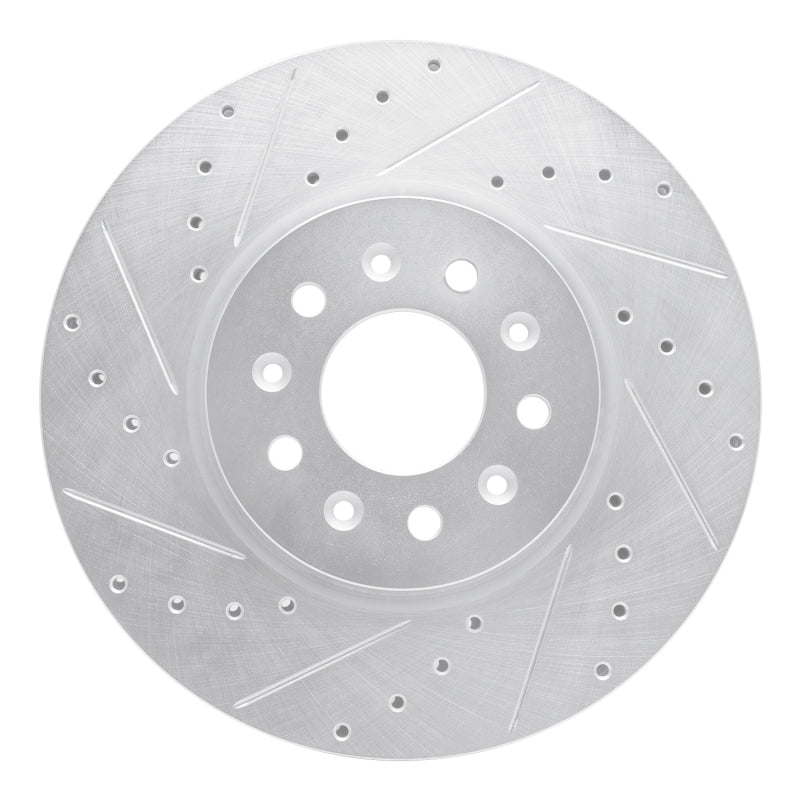 R1 16-21 Buick Regal Sportback Front Left Drilled & Slotted Silver Brake Rotor