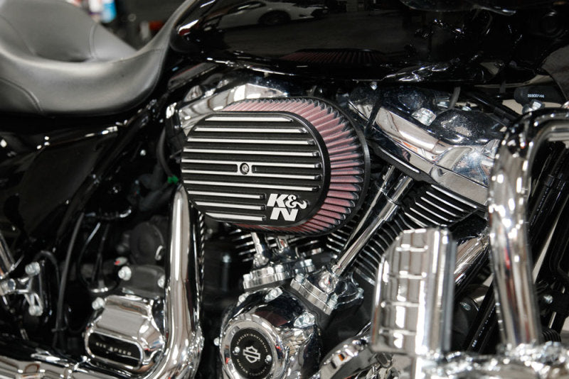 K&N Street Metal Intake System for 02-06 Harley-Davidson Road King F/I 88cl Side Draft Dyna/Softail